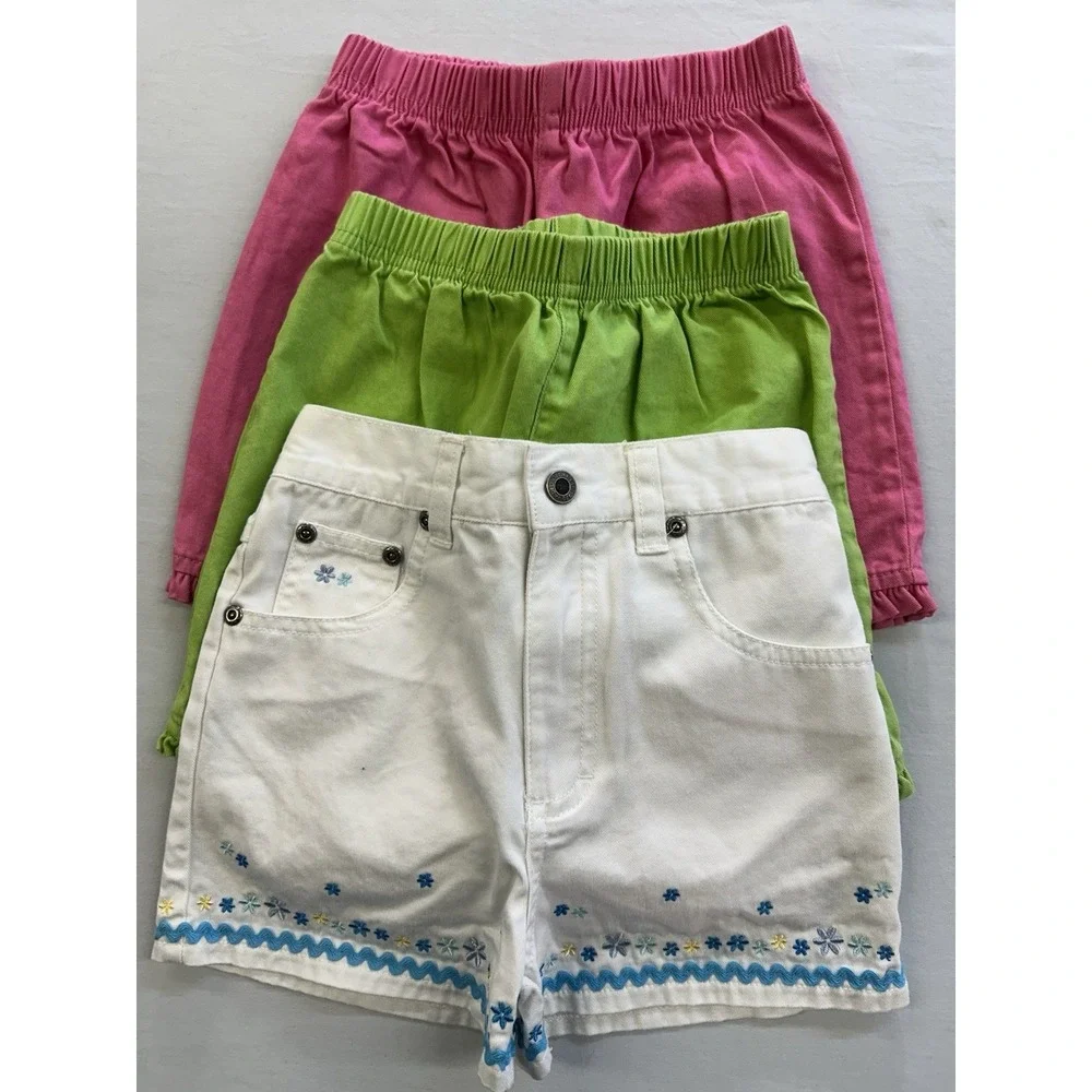 Vintage Y2K Lot Of 3 Faded Glory Girls Shorts Size 5/5T